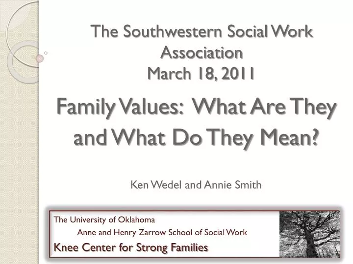 the southwestern social work association march 18 2011