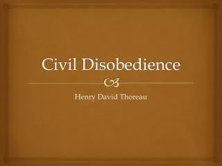 civil disobedience