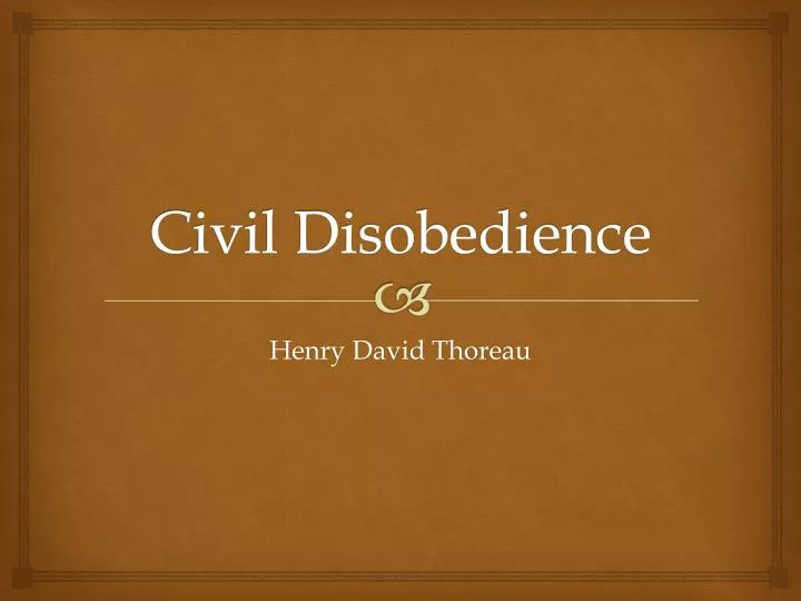 civil disobedience