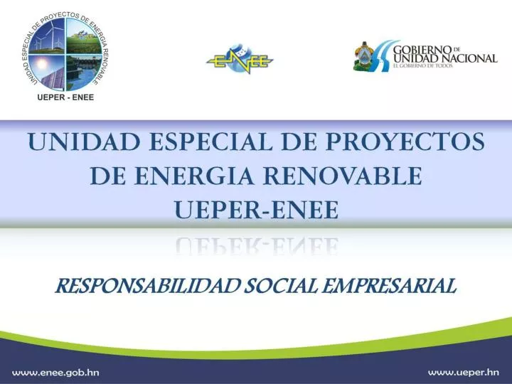 unidad especial de proyectos de energia renovable ueper enee