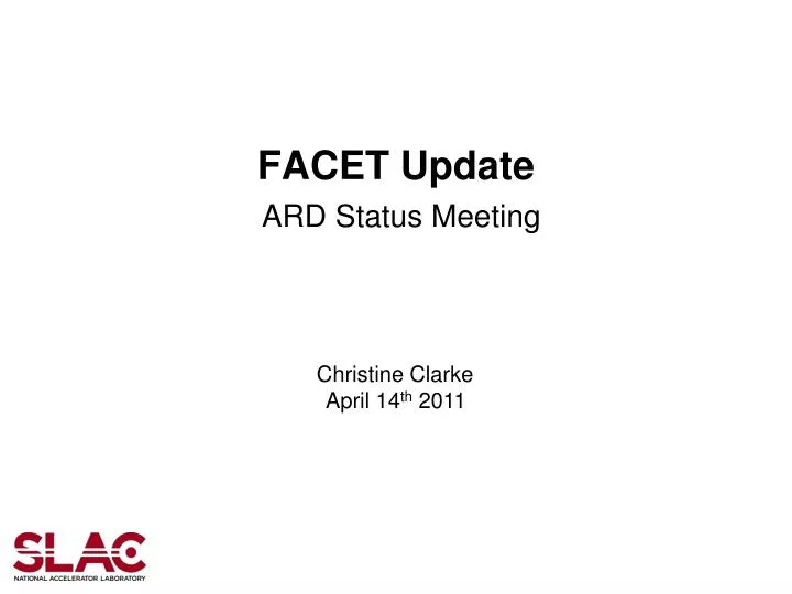 facet update ard status meeting