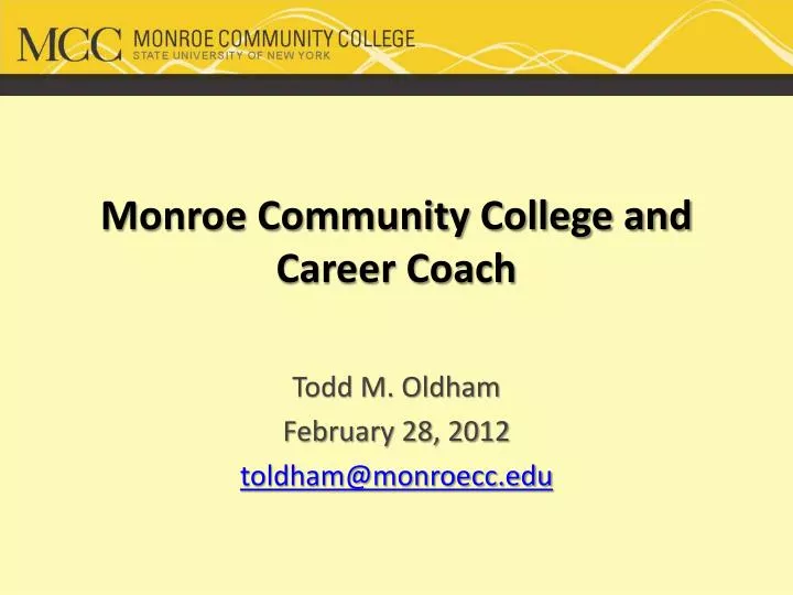 monroe community college and career coach