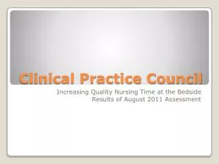 Clinical Practice Council