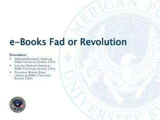 e-Books Fad or Revolution