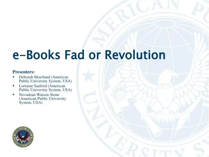 e books fad or revolution