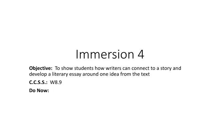immersion 4