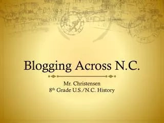Blogging Across N.C.