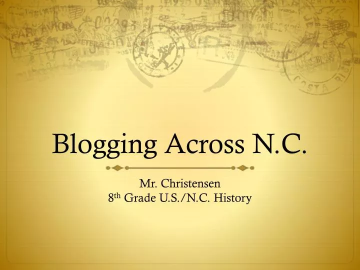 blogging across n c