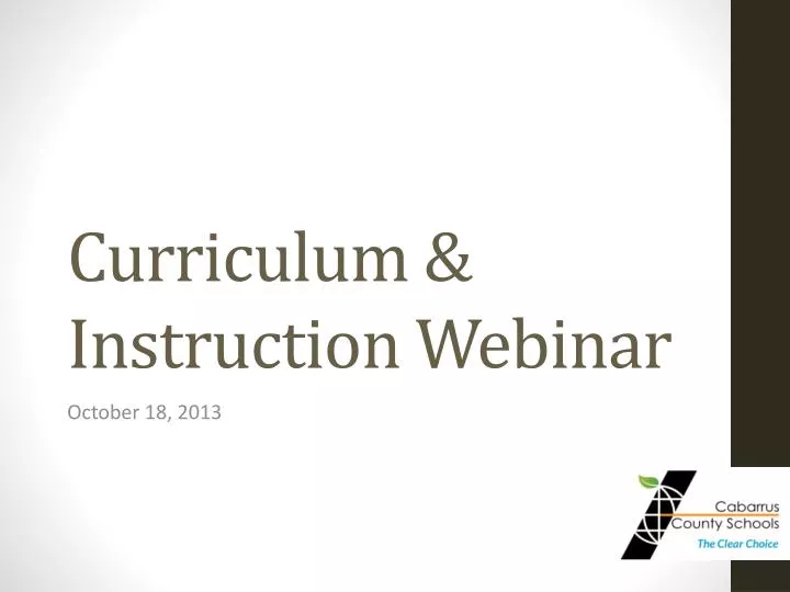 curriculum instruction webinar
