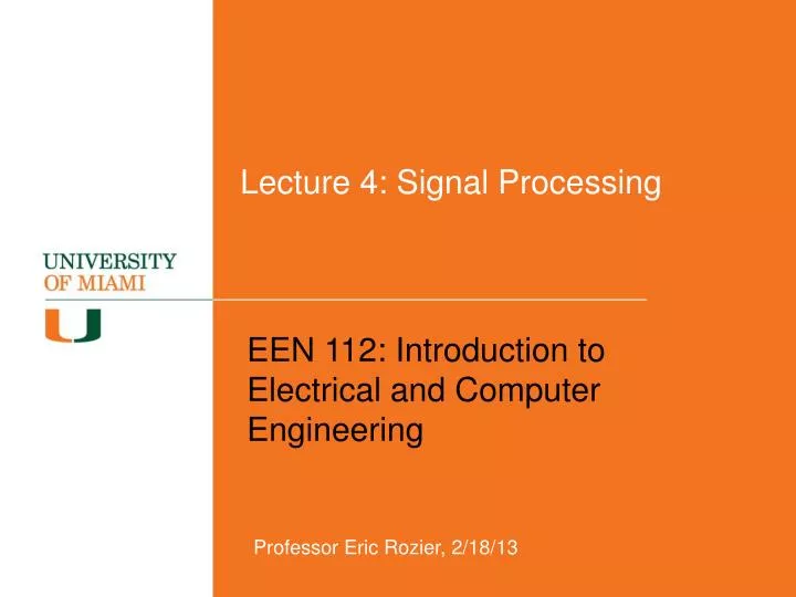 lecture 4 signal processing