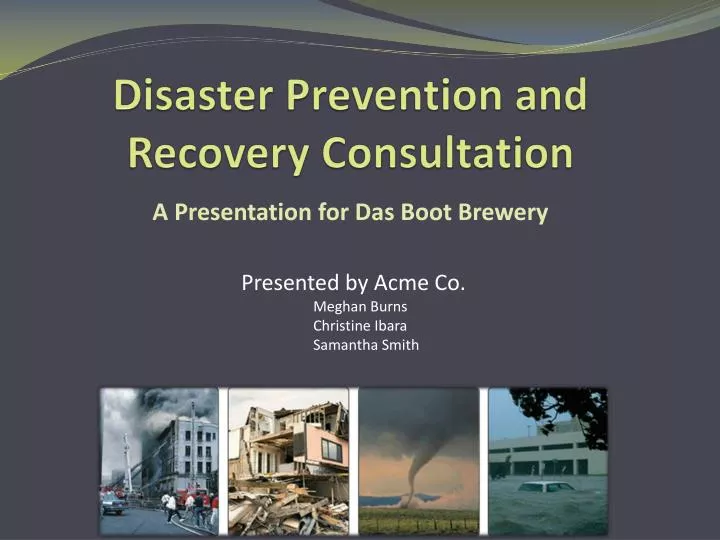 disaster prevention and recovery consultation