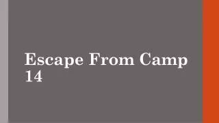 escape from camp 14
