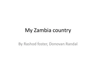 My Zambia country