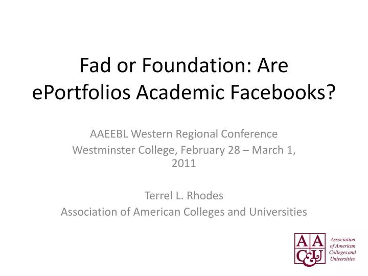 fad or foundation are eportfolios academic facebooks