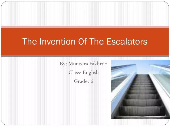 the invention of the escalators