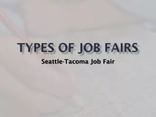 Types of Job Fairs