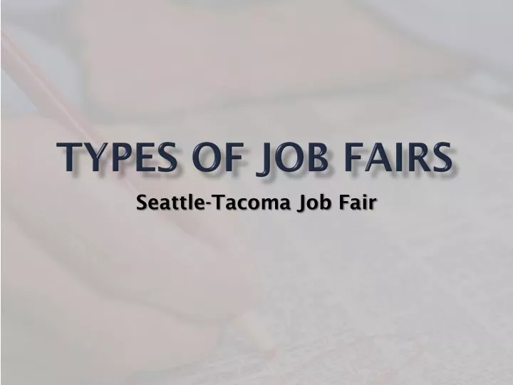 types of job fairs
