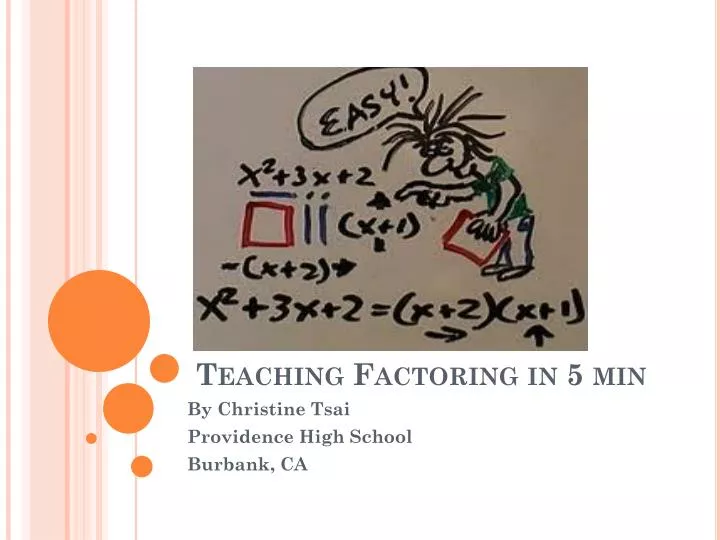 teaching factoring in 5 min