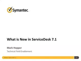 What is New in ServiceDesk 7.1