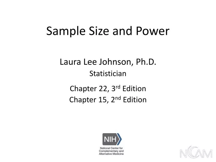 sample size and power