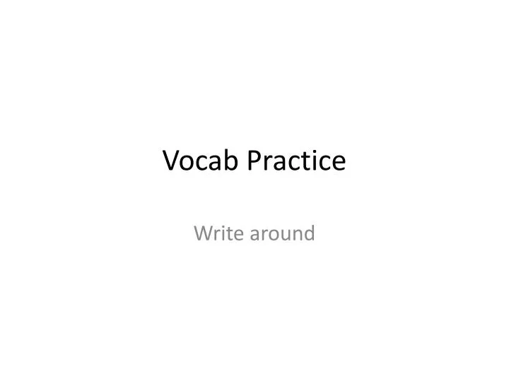vocab practice