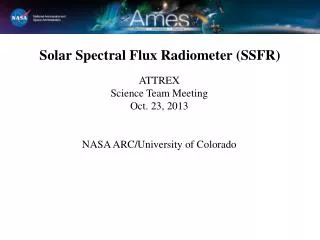 Solar Spectral Flux Radiometer (SSFR)