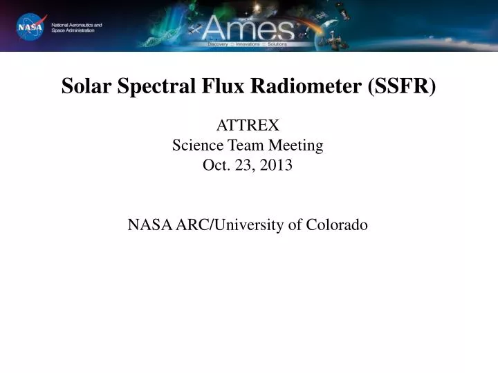 solar spectral flux radiometer ssfr