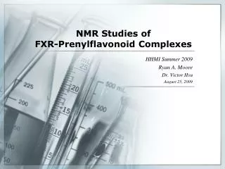 NMR Studies of FXR-Prenylflavonoid Complexes