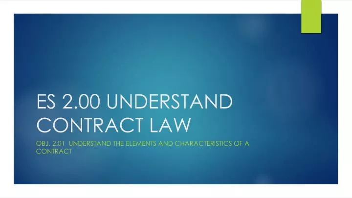 es 2 00 understand contract law