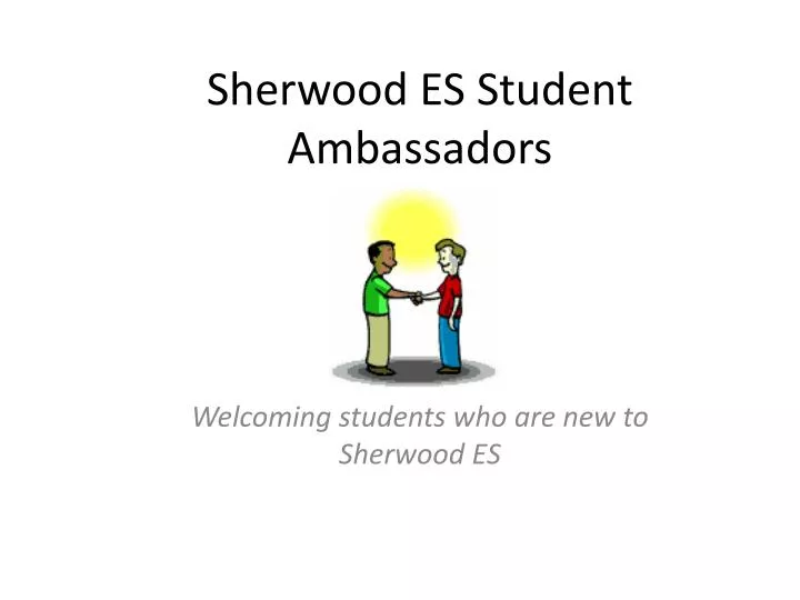 sherwood es student ambassadors