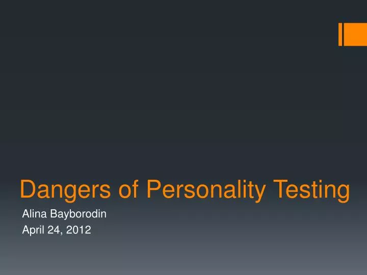 dangers of personality testing