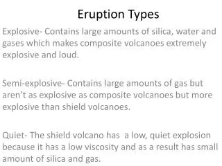 Eruption Types