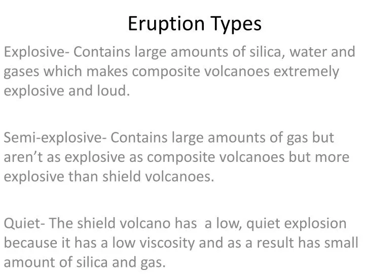 eruption types
