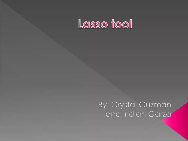 lasso tool