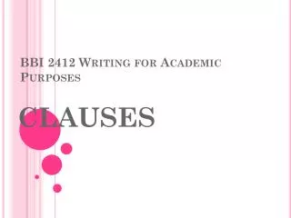 BBI 2412 Writing for Academic Purposes