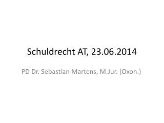 schuldrecht at 23 06 2014