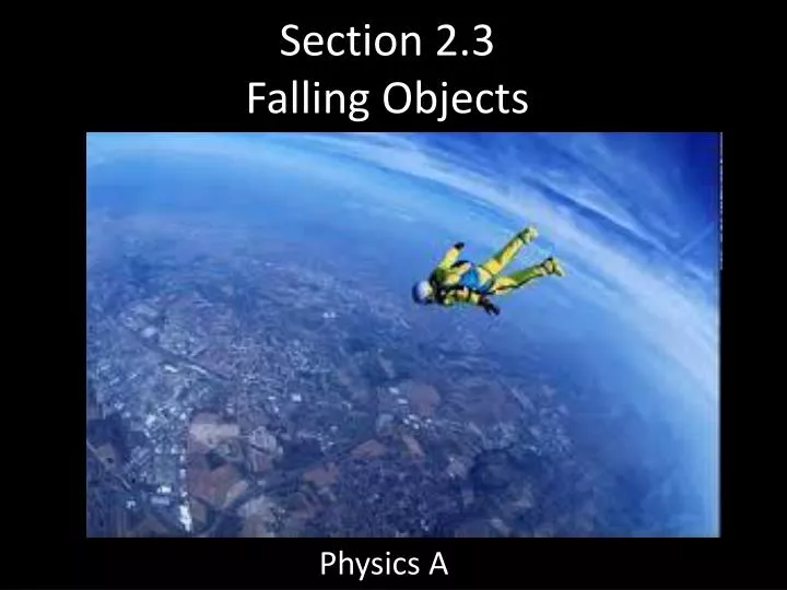 section 2 3 falling objects