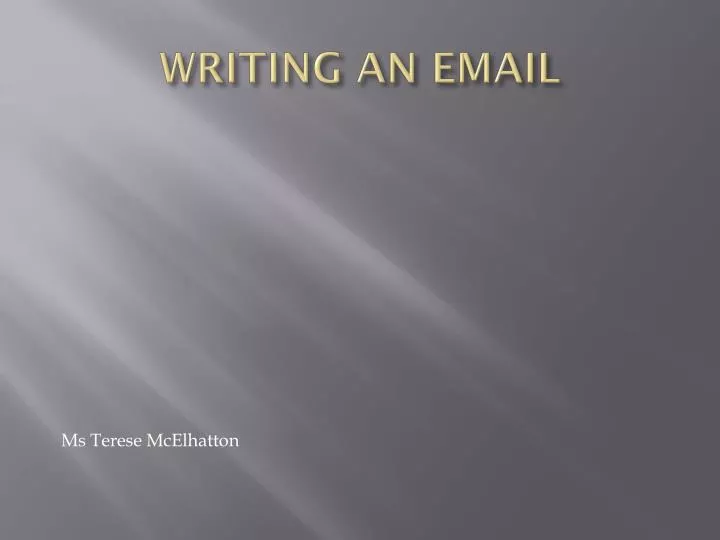 writing an email
