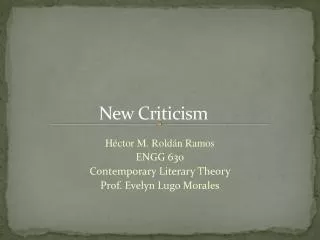 New Criticism