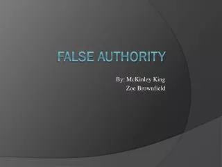 False Authority