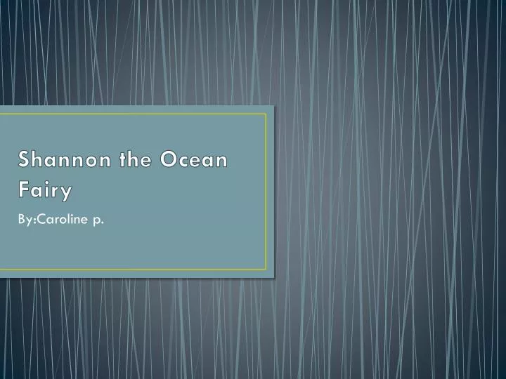 shannon the ocean fairy