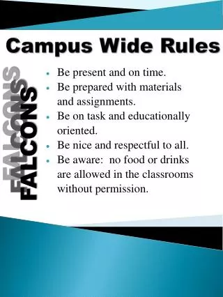 campus wide rules