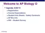 Welcome to AP Biology 