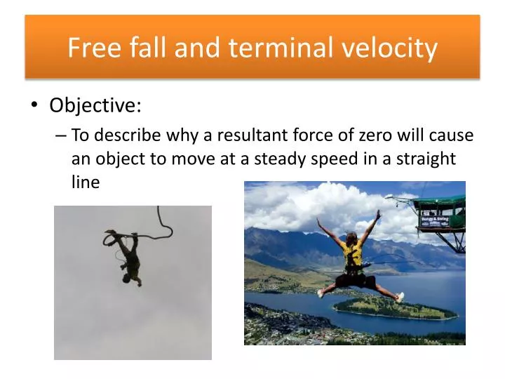 free fall and terminal velocity