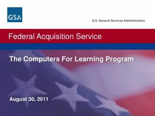 The Computers For Learning Program