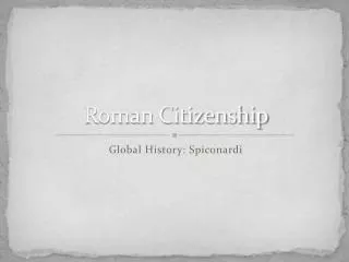 roman citizenship