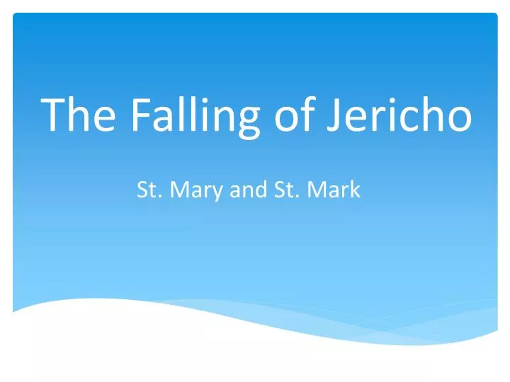 the falling of jericho