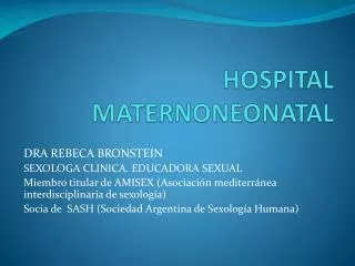 h ospital maternoneonatal