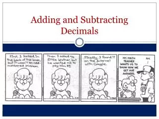 Adding and Subtracting Decimals