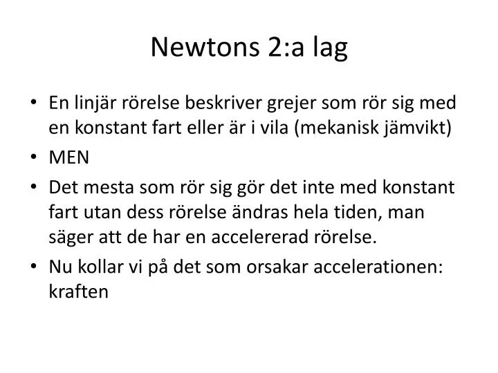 newtons 2 a lag